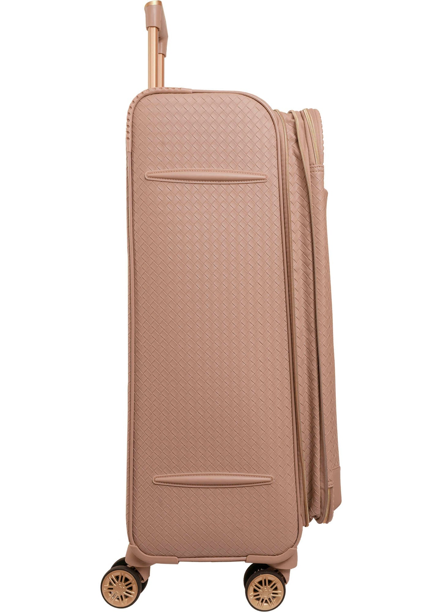 Ellen Tracy 3 PC Soft Sided Woven Faux Leather Luggage Set – 21", 29", 32" Expandable 8-Wheel Spinners