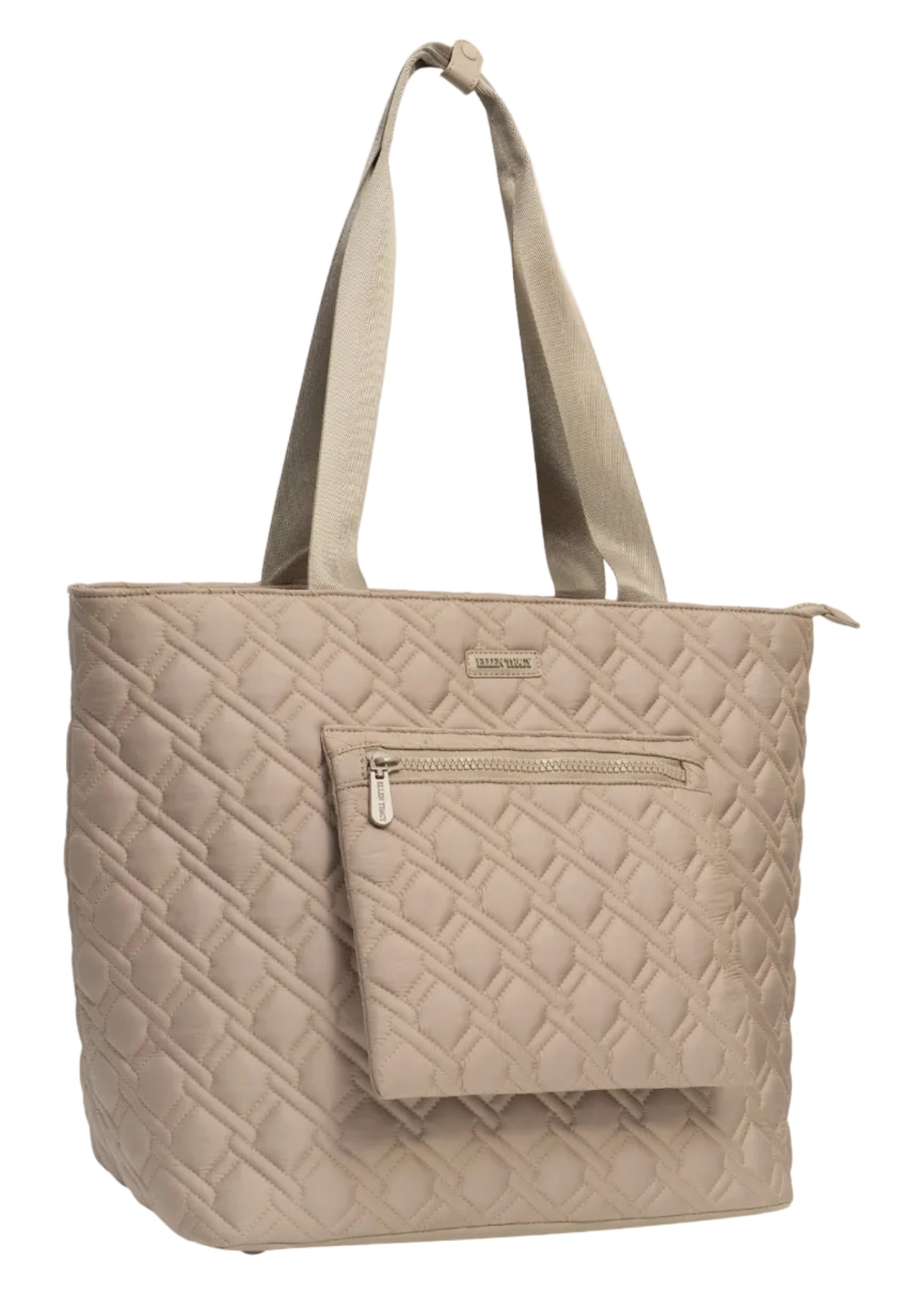 Ellen Tracy 20 Inch Basket Weave Quilted Nylon Large Travel Workbook Tote Bag