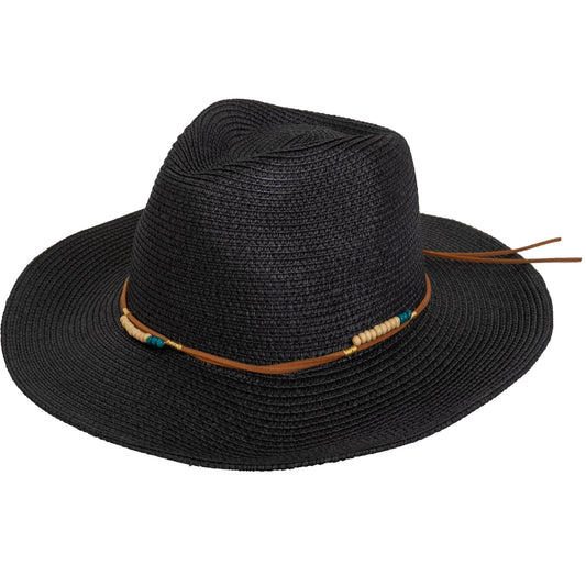 Magid Beaded Macrame Straw Cowboy Hat