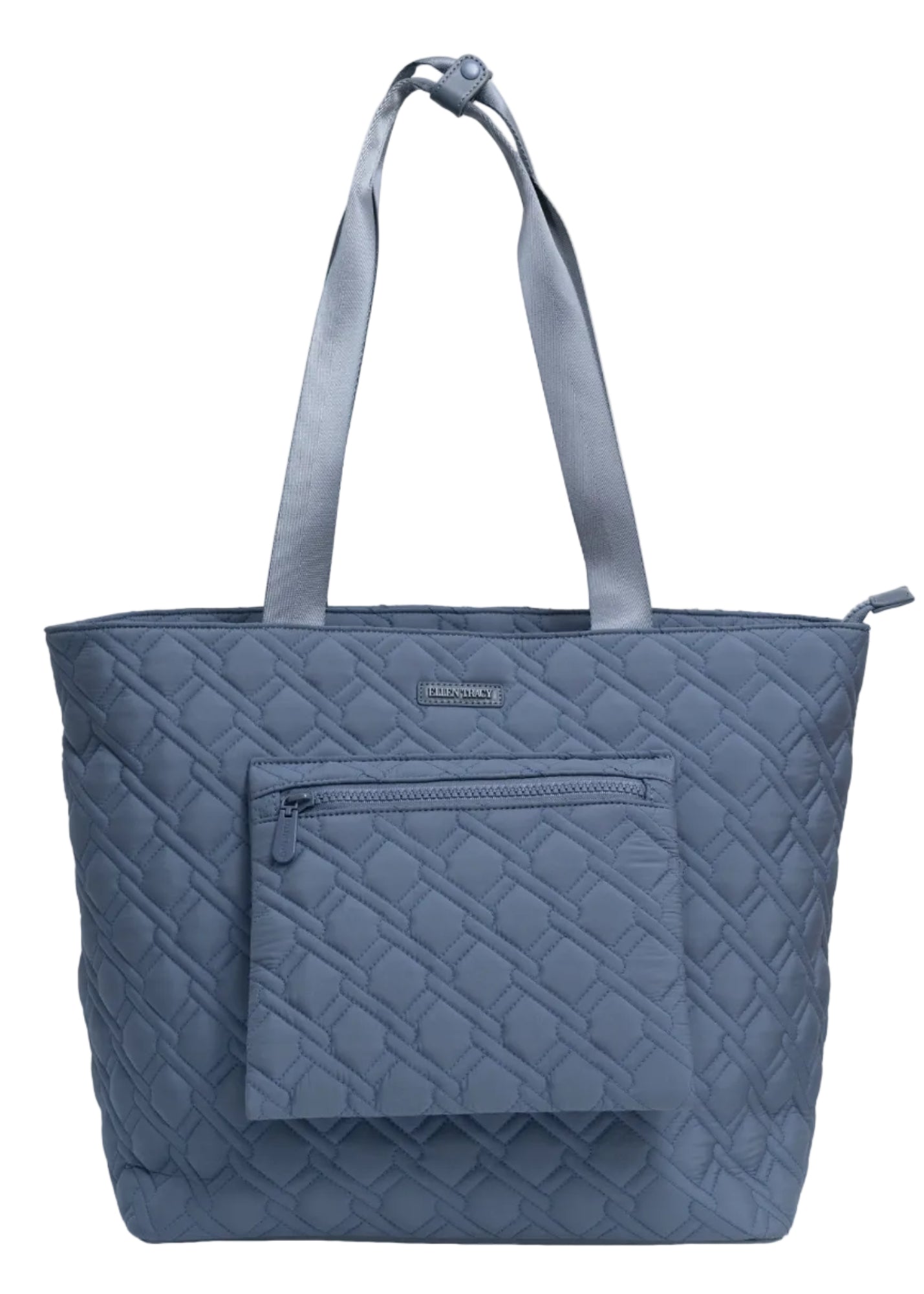 Ellen Tracy 20 Inch Basket Weave Quilted Nylon Large Travel Workbook Tote Bag