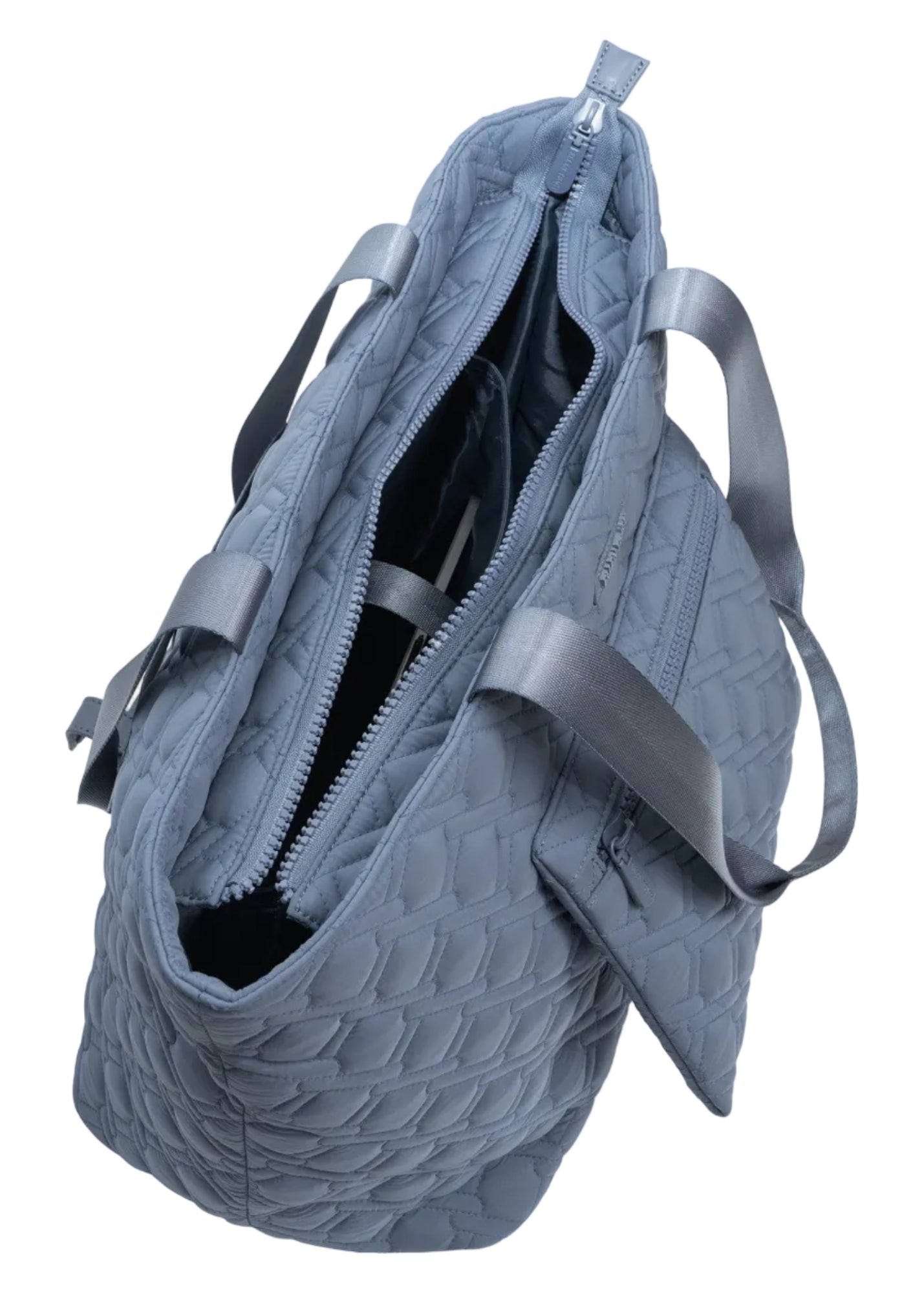 Ellen Tracy 20 Inch Basket Weave Quilted Nylon Large Travel Workbook Tote Bag