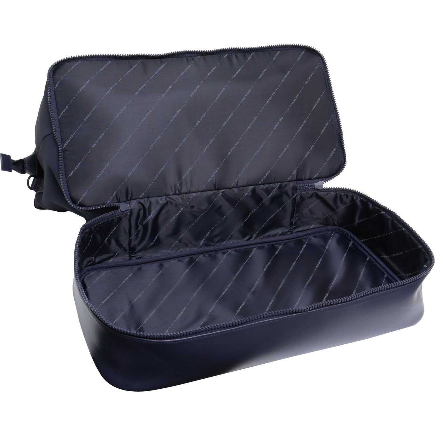 Max Studio Sport Nylon & Faux Leather Drop Bottom Duffel Bag