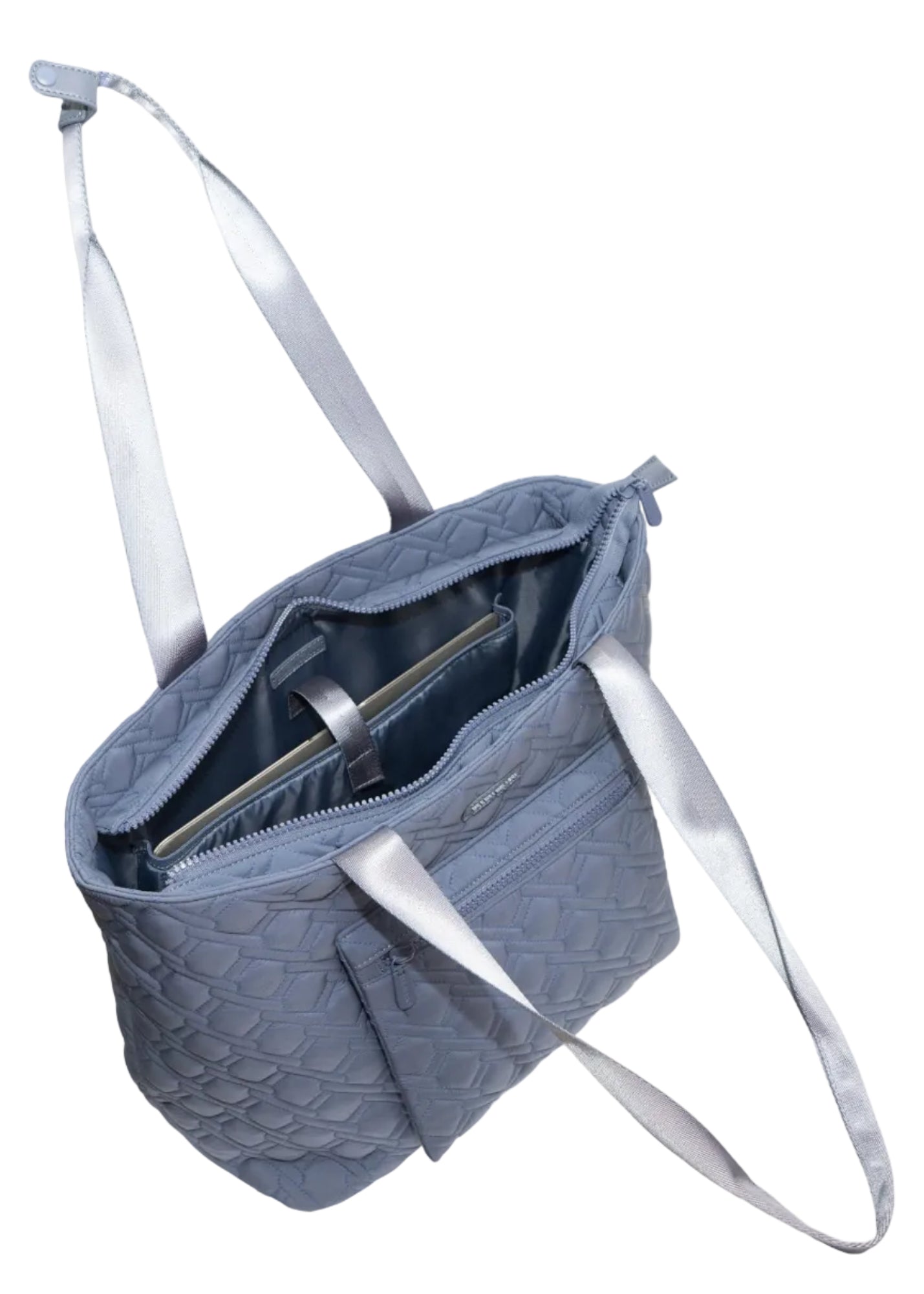 Ellen Tracy 20 Inch Basket Weave Quilted Nylon Large Travel Workbook Tote Bag