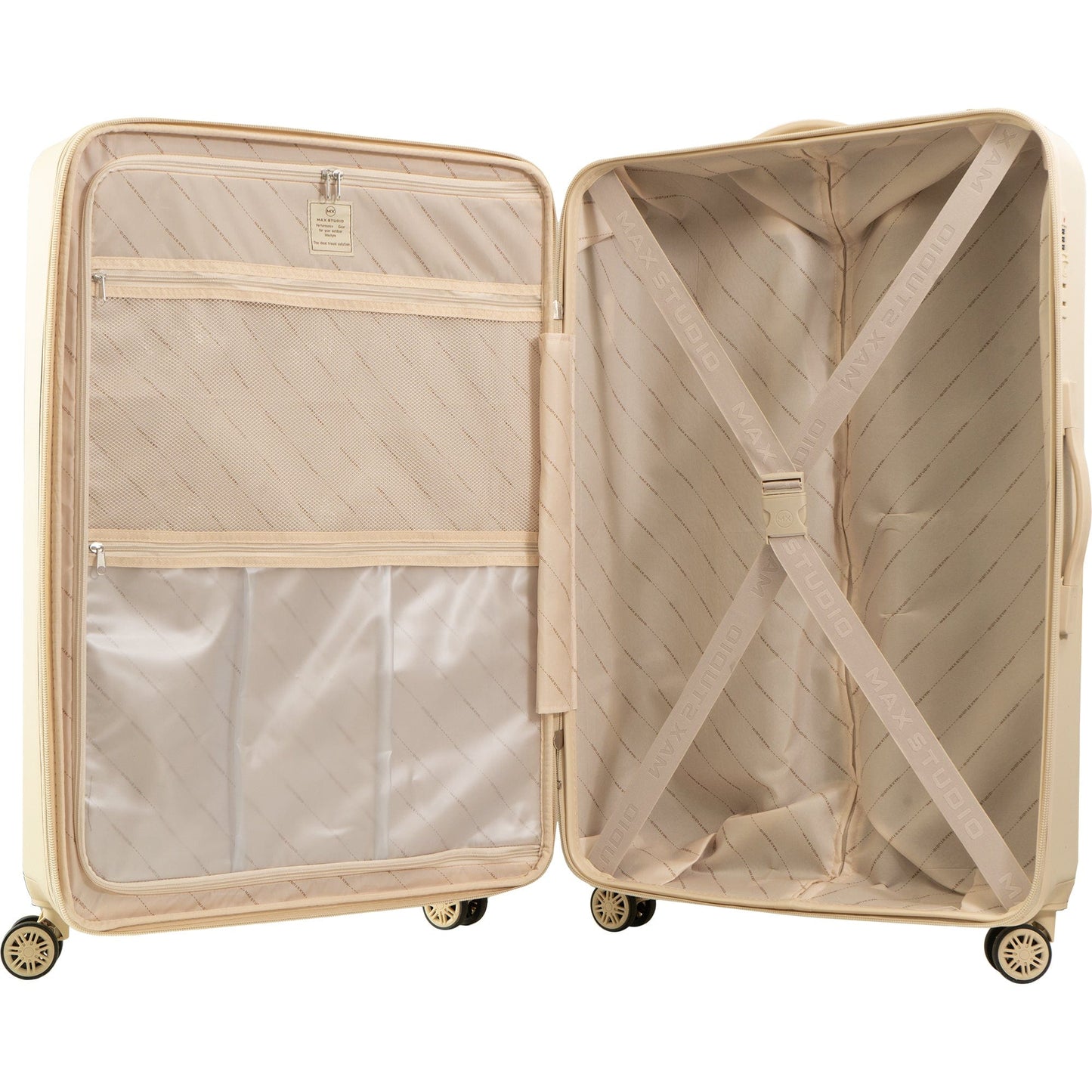 Max Studio The Square Embossed ABS 2-Piece Hard-Sided Luggage Set