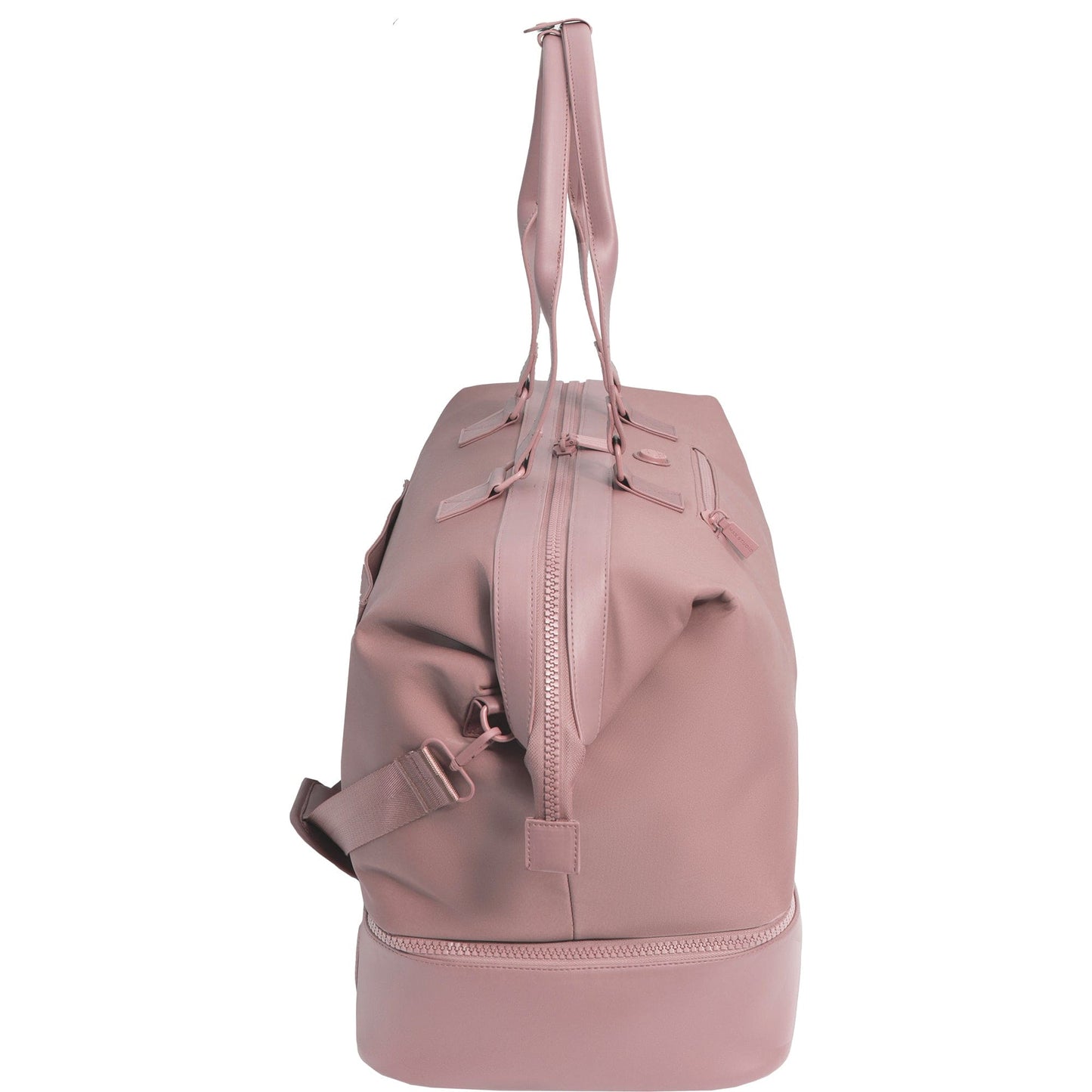 Max Studio Sport Nylon & Faux Leather Drop Bottom Duffel Bag