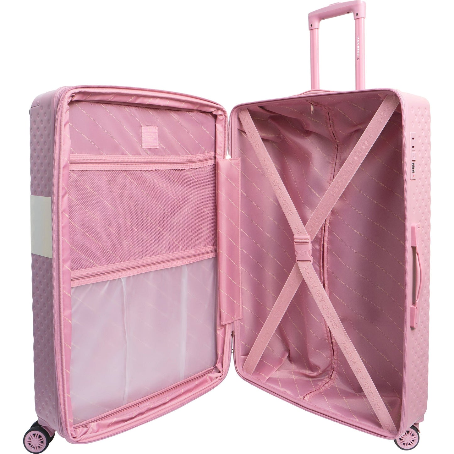 Max Studio Tonal Tufted ABS 2-Piece Hard-Sided Luggage Set