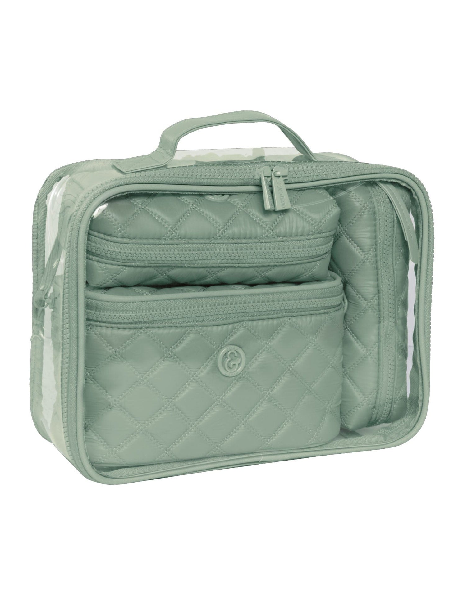 Joan & David The Diamond Quilted Nylon 4 Piece Toiletry Set