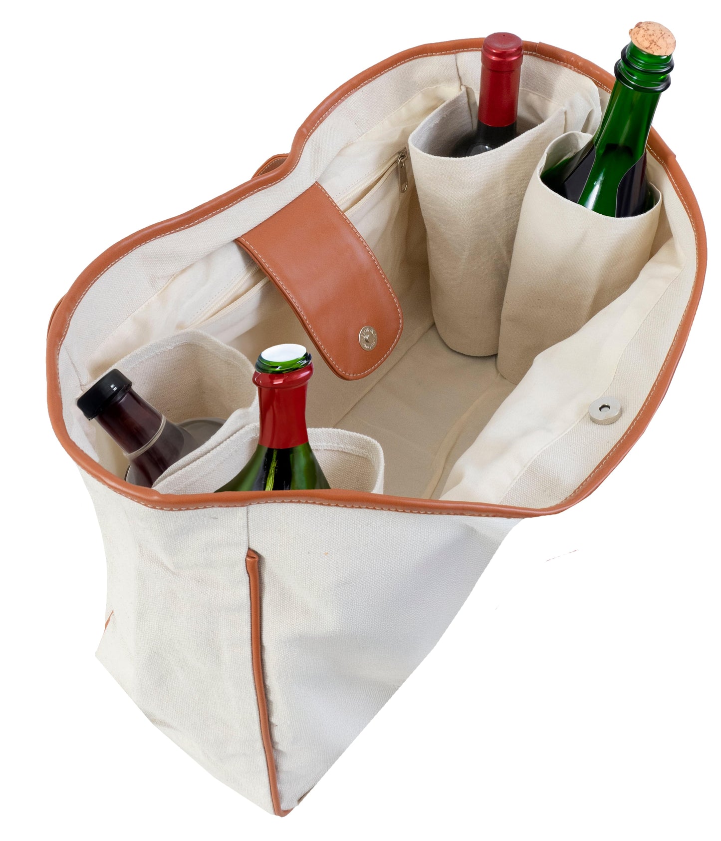 Magid Canvas Wine Tote "IT'S WINE O'CLOCK"