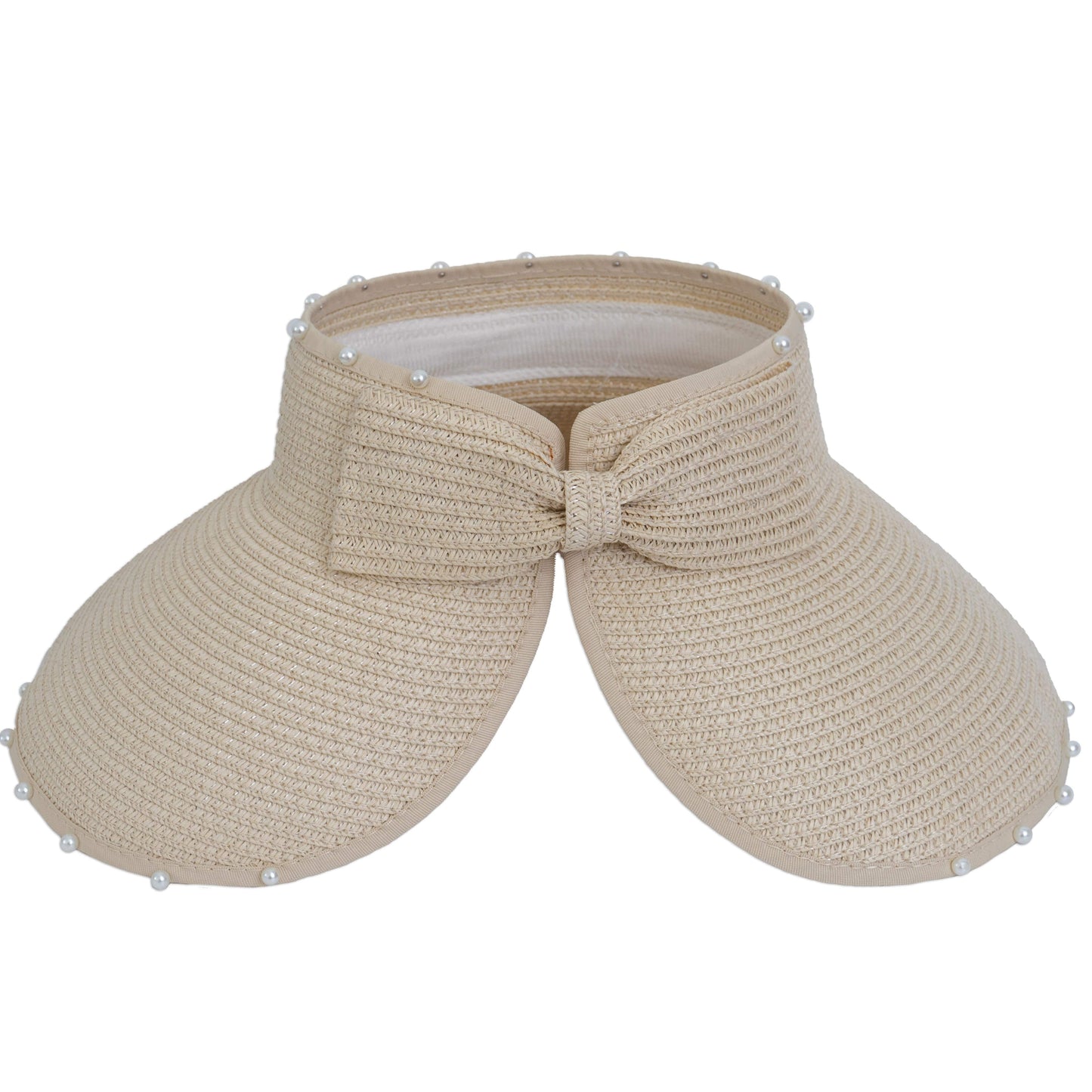 Magid Pearl Brim Roll Up Straw Visor